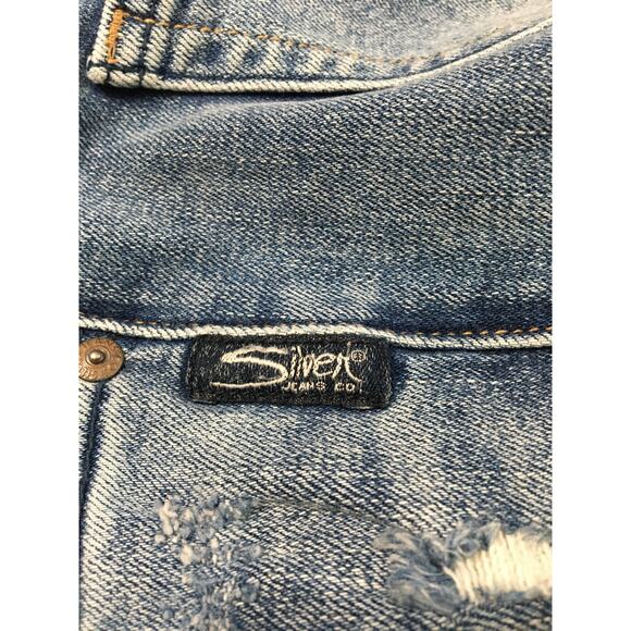 Silver Jeans Company Vintage Ankle Sraight W29/L27 Distressed Frayed Step Hem - Picture 6 of 7